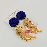 Scout Celebration Tailgate Tiger Earrings: Orange & Blue tigers OR  Purple Tigers