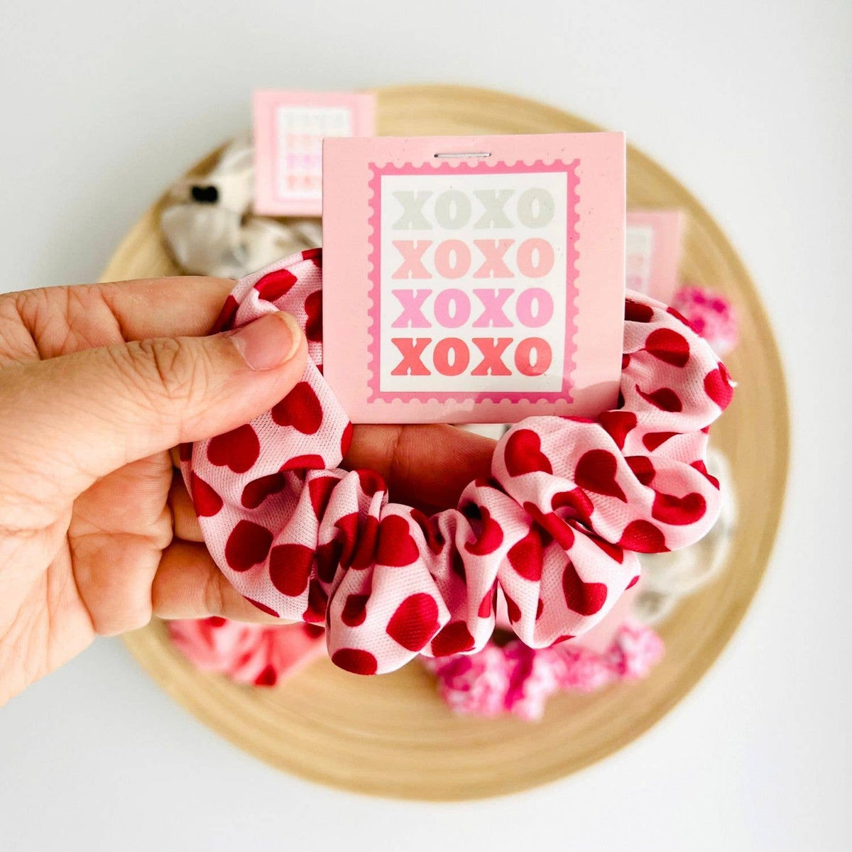 Valentines Scrunchies | Heart Thank You | Valentine Gifts XO
