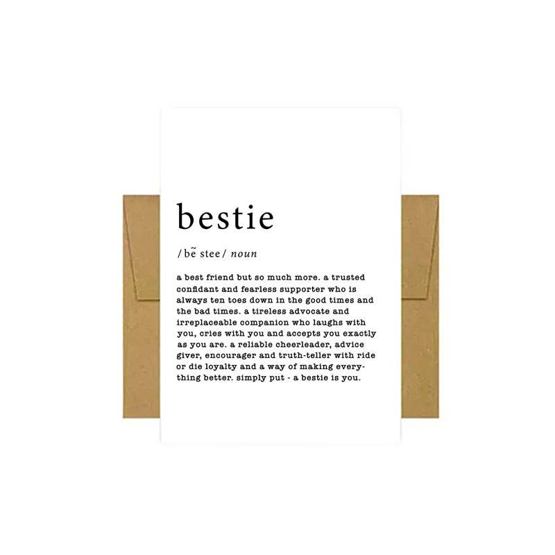 Bestie Defined Greeting Card
