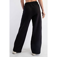 FLEECE PLEATED TROUSER: Dk Cherry / S-M-L(2-2-2)