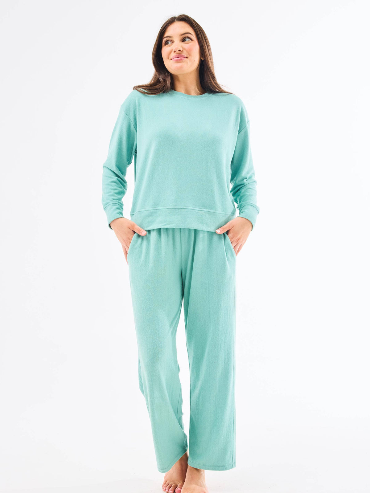 Sophie Straight Leg Pants Set | Lagoon