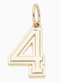 CANVAS STYLE CHARM BAR-Number Charm in Shiny Gold
