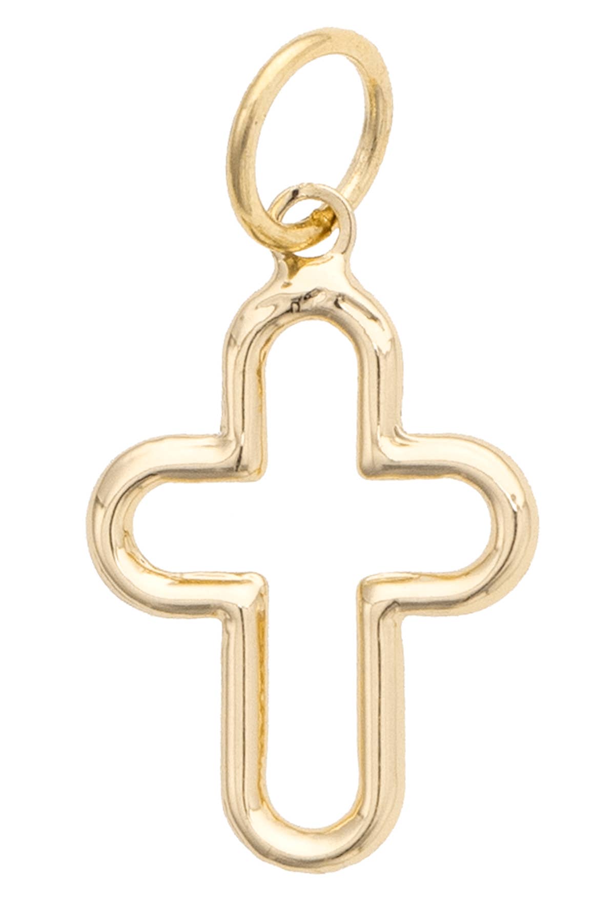 CANVAS STYLE CHARM BAR-Bubble Cross Charm in Shiny Gold
