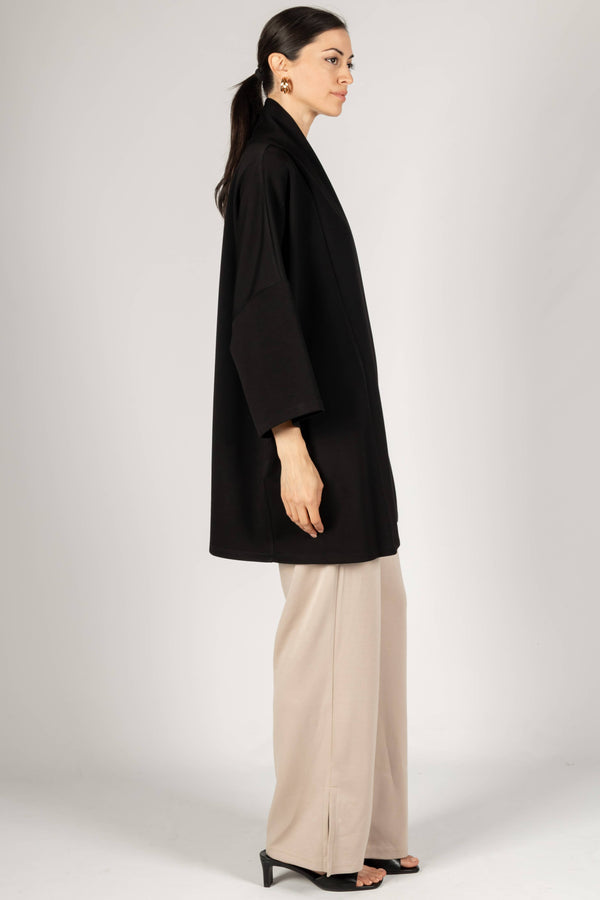 P. CILL Butter Modal Oversized Cardigan:  Black or cream