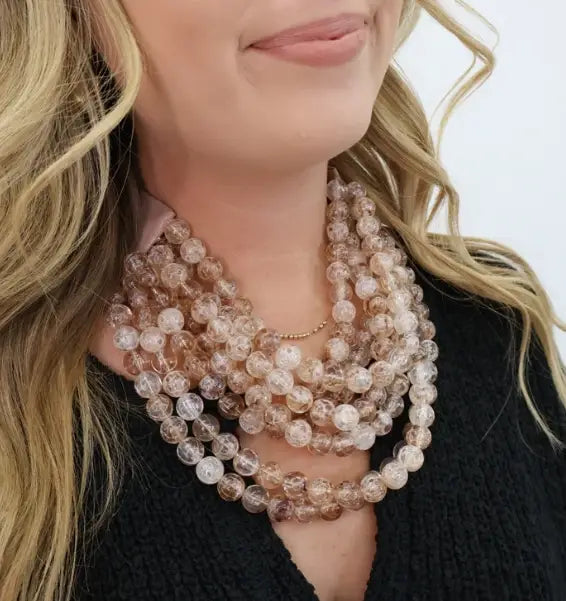 *BEST* NEW CHUNKY BEADED LAYERED MAGNETIC NECKLACE