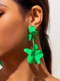 Flower Shape Drop Earrings Earrings Accessories: GOLD / One_size