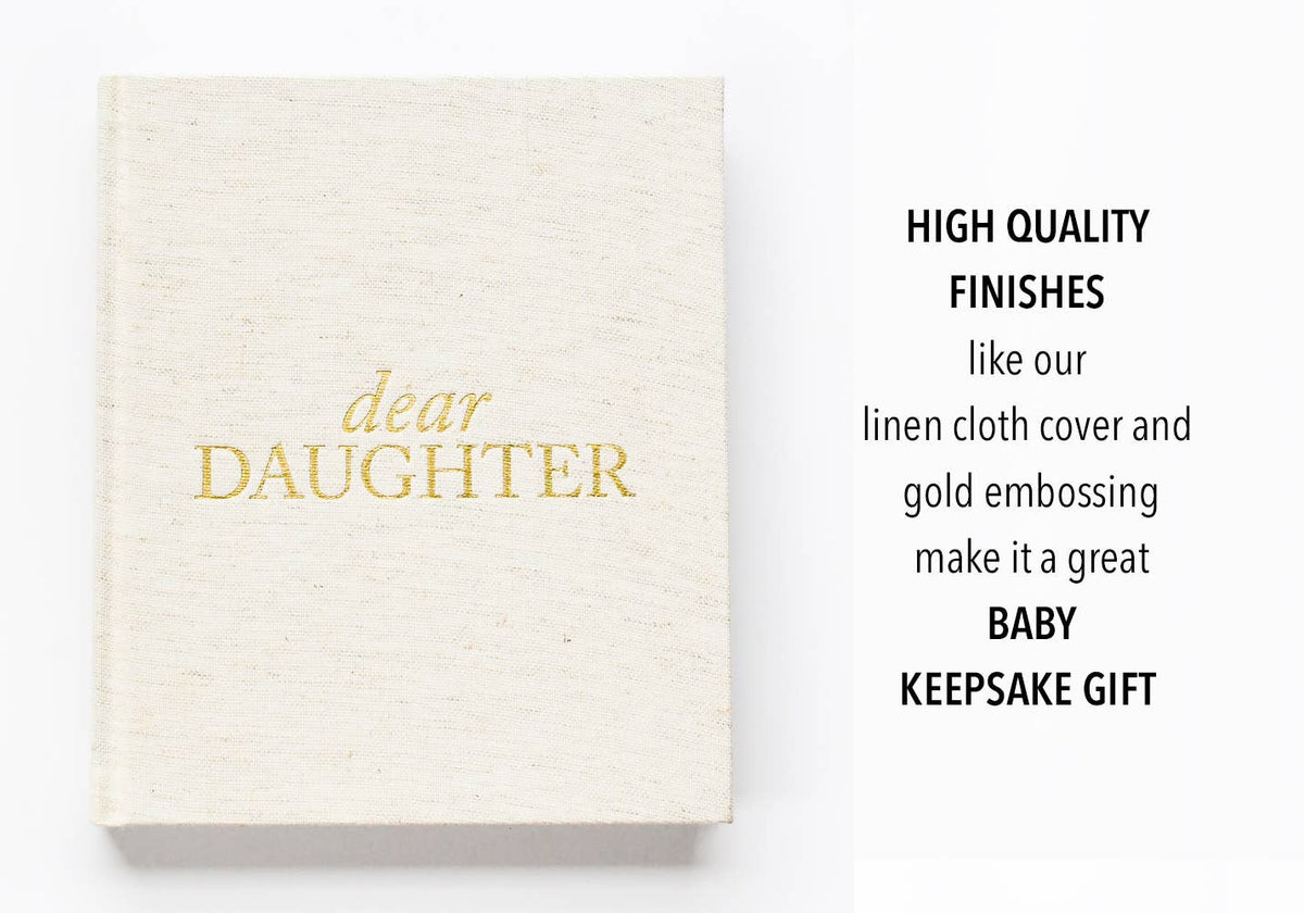 Dear Daughter Childhood Keepsake Book | Mother's Day Gift: Pink