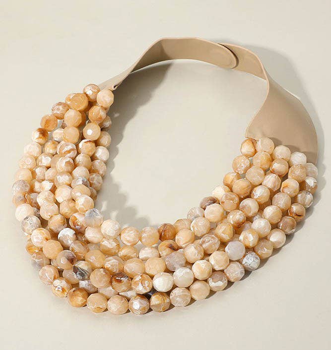 CHUNKY BEADED LAYERED NECKLACE CLASP