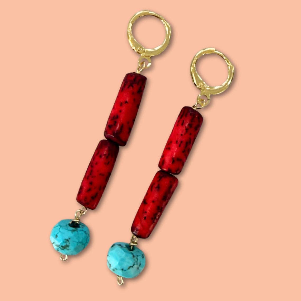 Beaded Dangle Earrings - Boho Drops