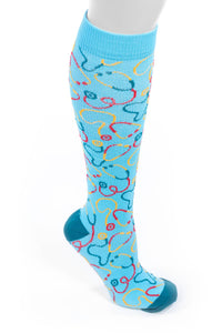 Stethoscope Compression Nurse Socks : Large/X-Large