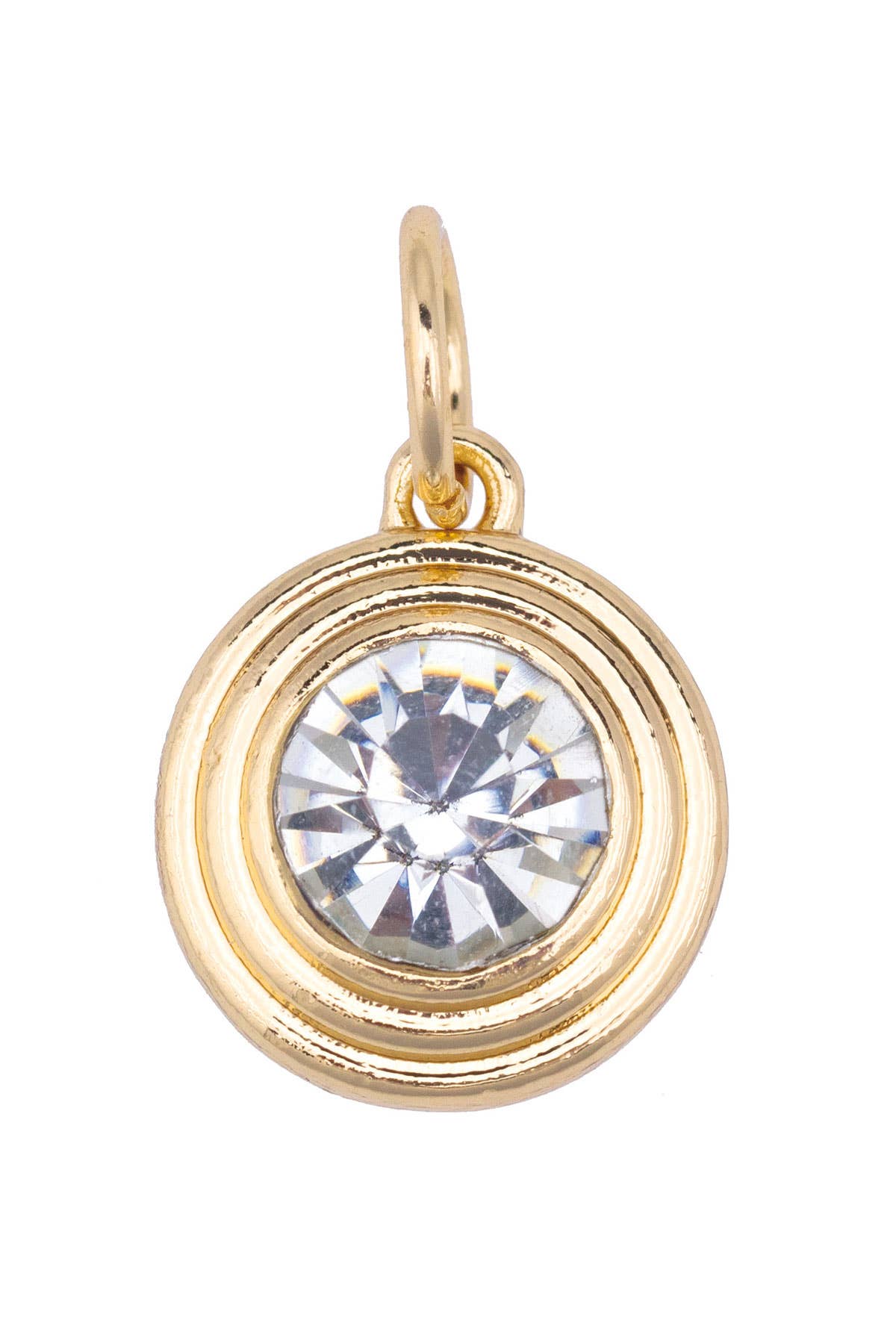 CANVAS STYLE CHARM BAR-Rhinestone Bezel Charm in Clear