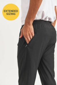 Mono B MEN - Black Cinched Ankle Active Joggers