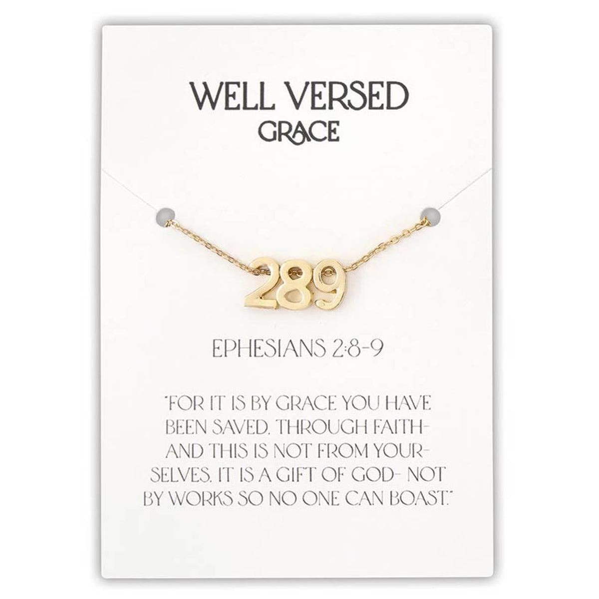 Verse Necklace Filled Display - Spring 25: Gold Plated/Pine Display / 11.5" W x 7.25" H x 1" D