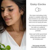 Boss Appreciation Gift - 2 Ring Necklace Gold or Silver: 14k Gold Vermeil