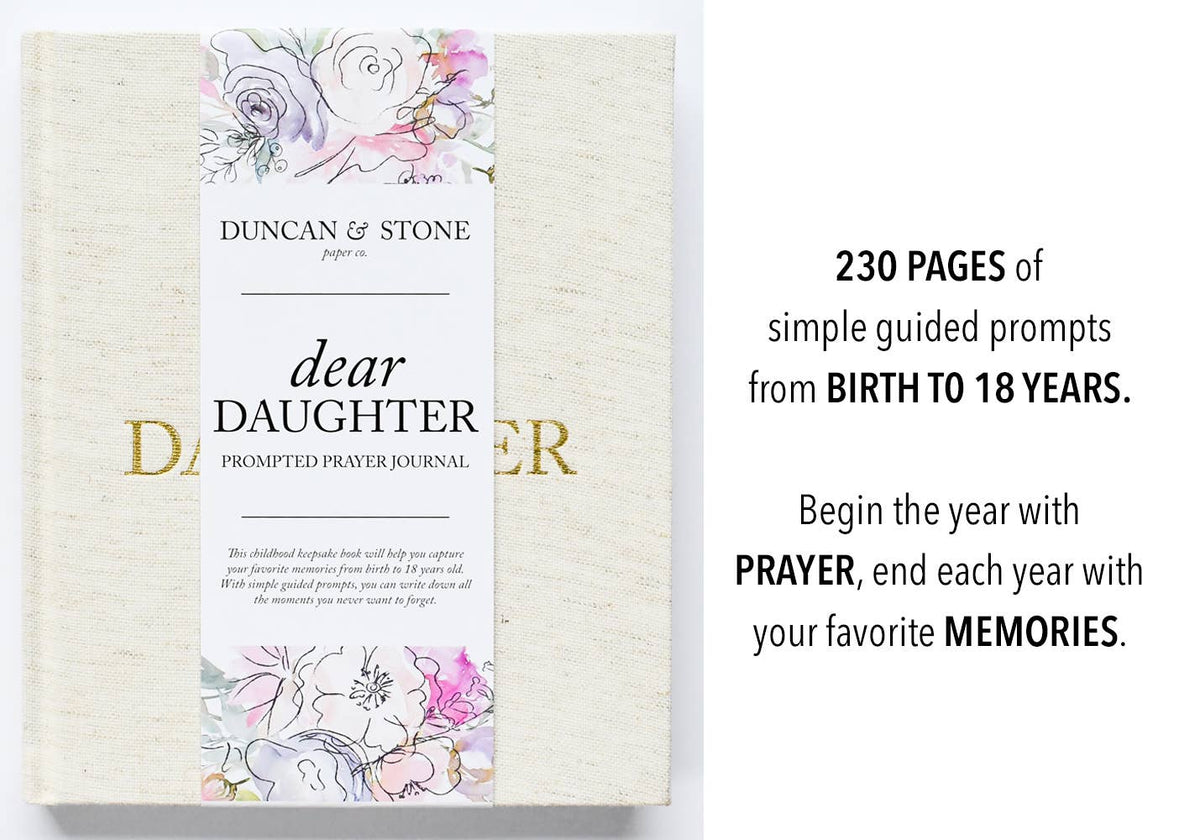 Dear Daughter Childhood Keepsake Book | Mother's Day Gift: Pink