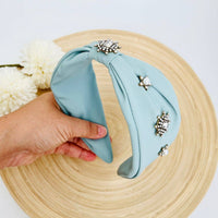 Bejeweled Headband | Cute Blue Headband | Wide Jewels