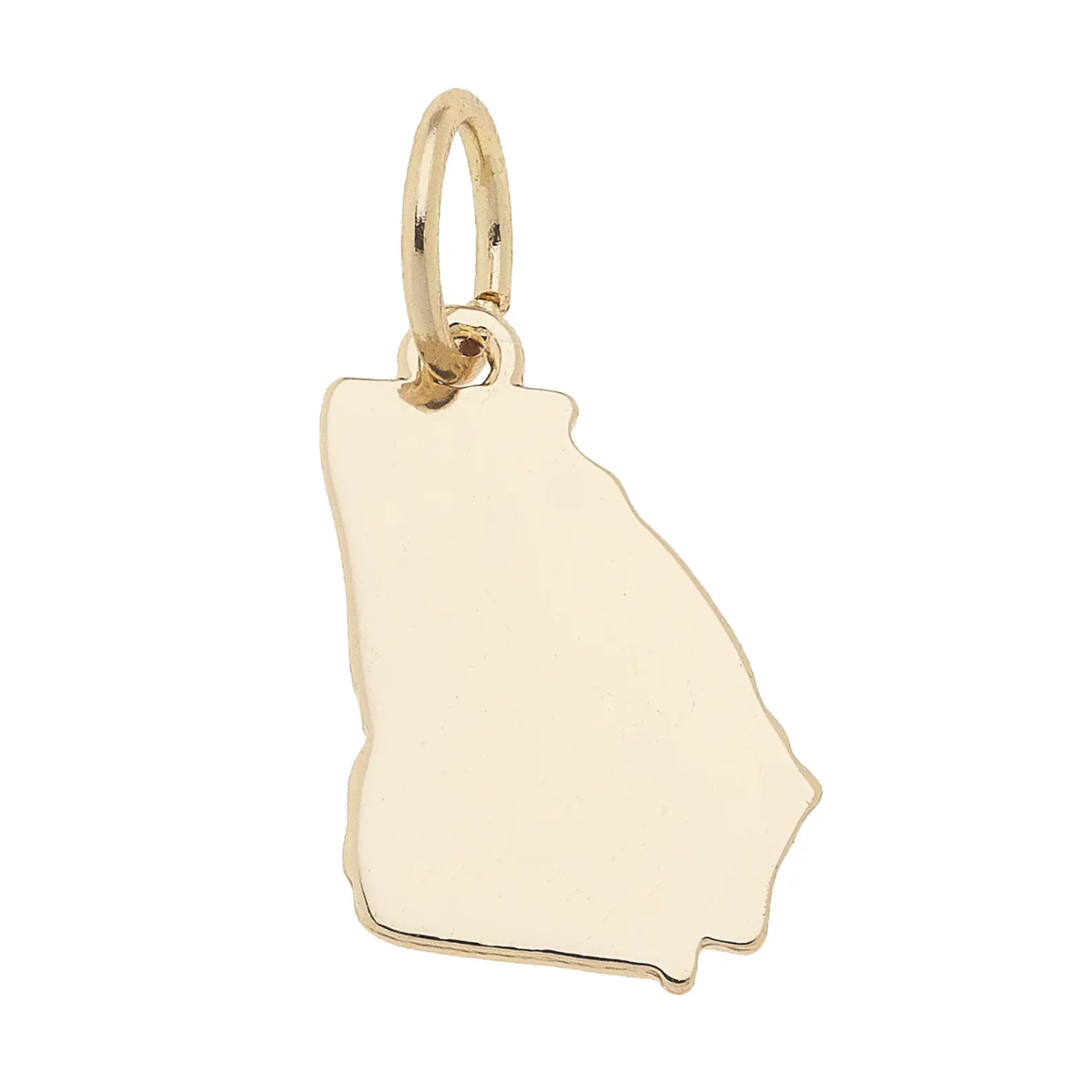 CANVAS STYLE CHARM BAR-Georgia Shaped State Charm in Shiny Gold