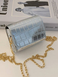 Chains Shiny Split-Joint Bags Crossbody Bags: BLACK / One_size