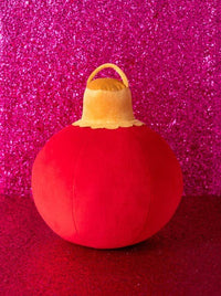 MERRY BAUBLE MEDIUM PILLOW: Pink or Red