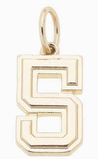 CANVAS STYLE CHARM BAR-Number Charm in Shiny Gold