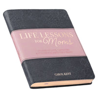 Life Lessons for Mom Gray and Pink Faux Leather Gift Book