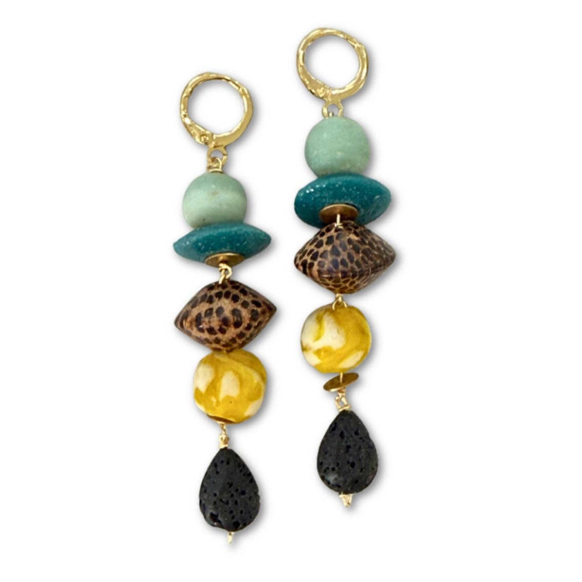 Beaded Dangle Earrings - Boho Drops