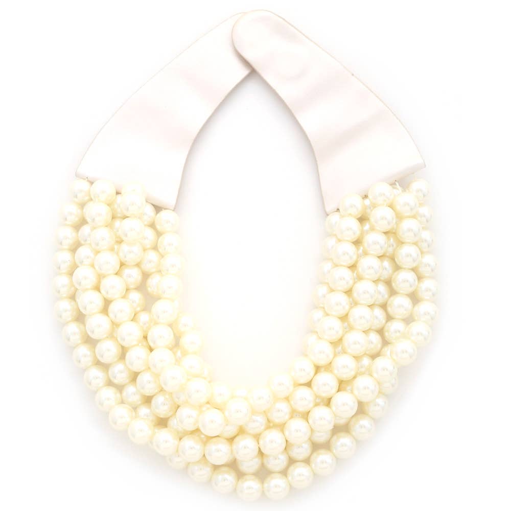 NEW CHUNKY BEADED LAYERED MAGNETIC NECKLACE