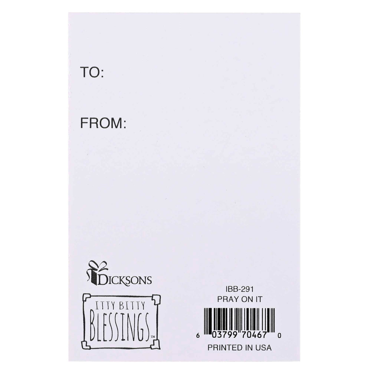 Itty Bitty Card "Pray On Over Through It"