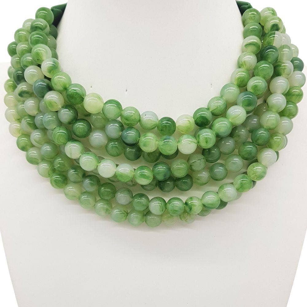 CHUNKY BEADED LAYERED NECKLACE CLASP