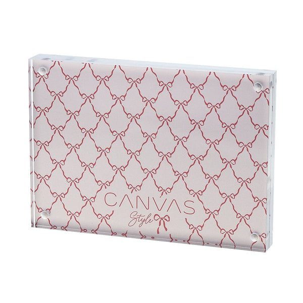 Canvas Style Display Sign in Clear Acrylic