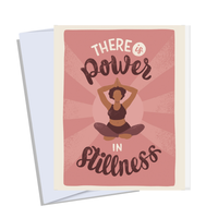 Stillness Quote Design | Black Artist Greeting Self-Care