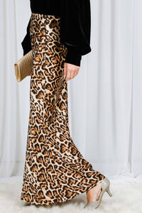 Henley Neck Elastic Smocked Leopard Print Blouse or  Leopard Print Bias Cut Satin Maxi Skirt