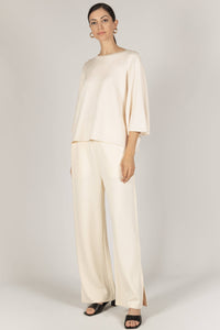 P. CILL Butter Modal 3/4 Sleeve Top: Black or Blue