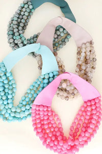 NEW CHUNKY BEADED LAYERED MAGNETIC NECKLACE