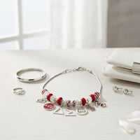 Delta Sigma Theta Sorority Snake Chain Luxe Bead and Charm Necklace