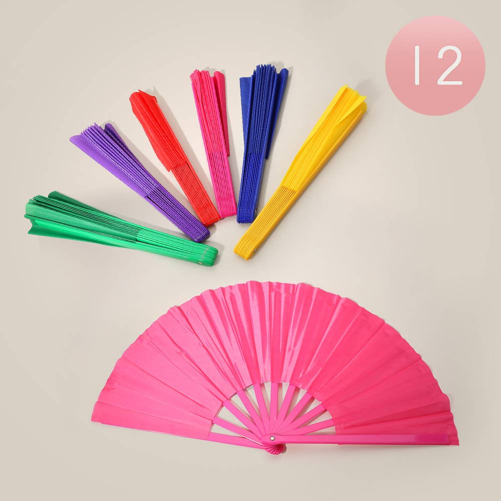 Plain Folding Line Dance Hand Fan