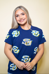 Scattered Southern "SU" (Licensed) Southern University | Women's Sequin Design