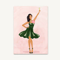 Cheers to You Card - Pink & Green