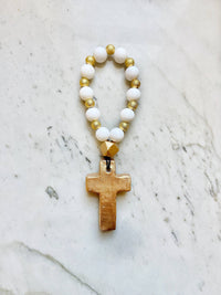 Prayer Beads with Gold: Turquoise