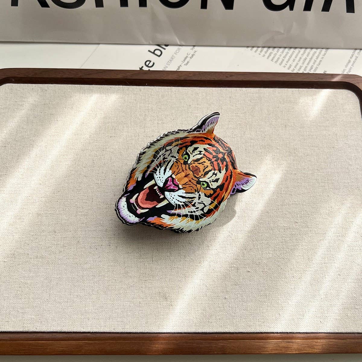 Tiger & Leopard Hair Claw–Wild Animal Acetate Clip
