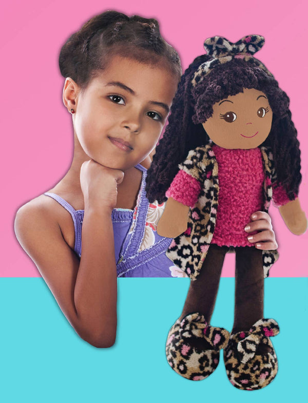 Emme Pink Leopard Print Doll