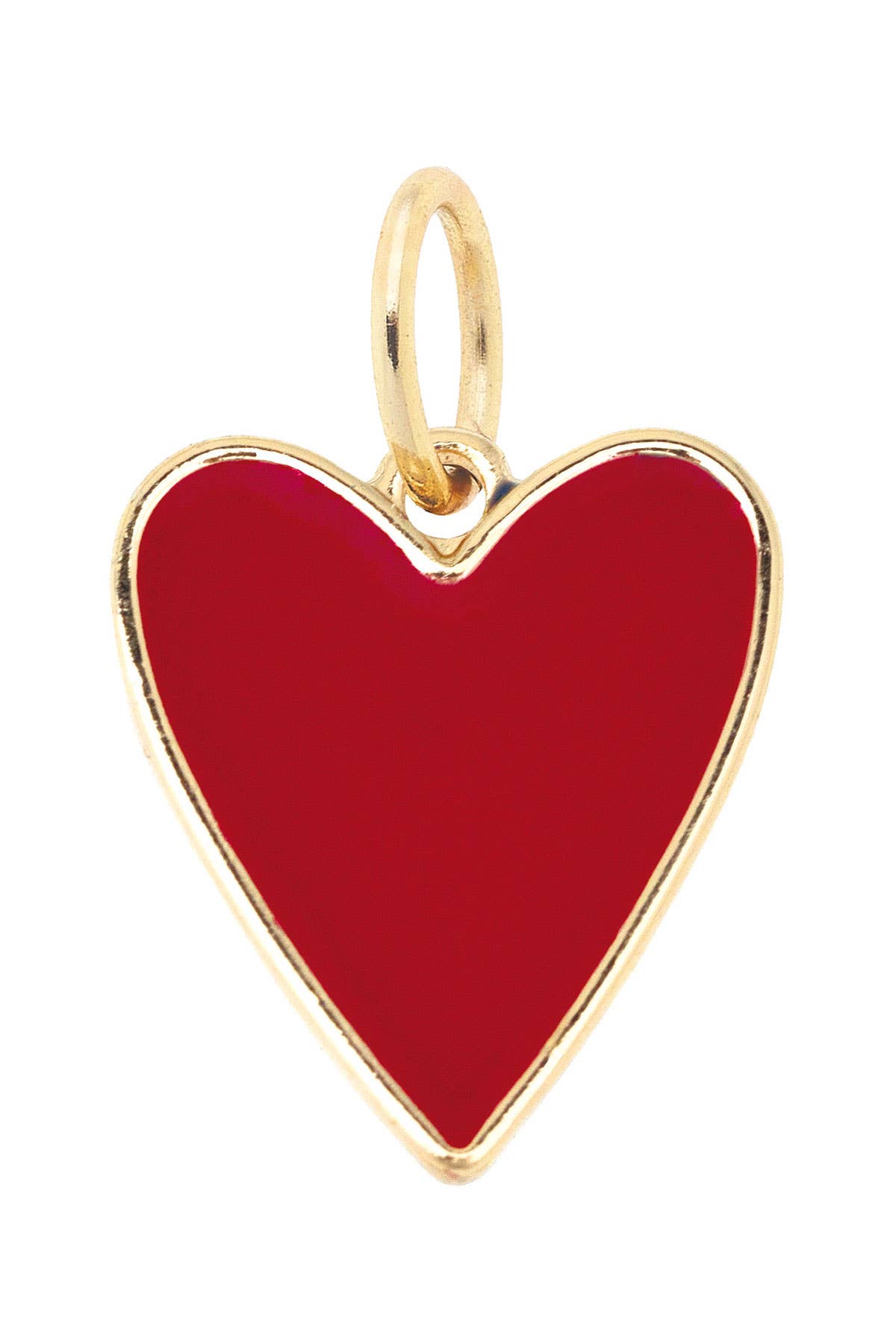 CANVAS STYLE CHARM BAR-Enamel Heart Charm in Red