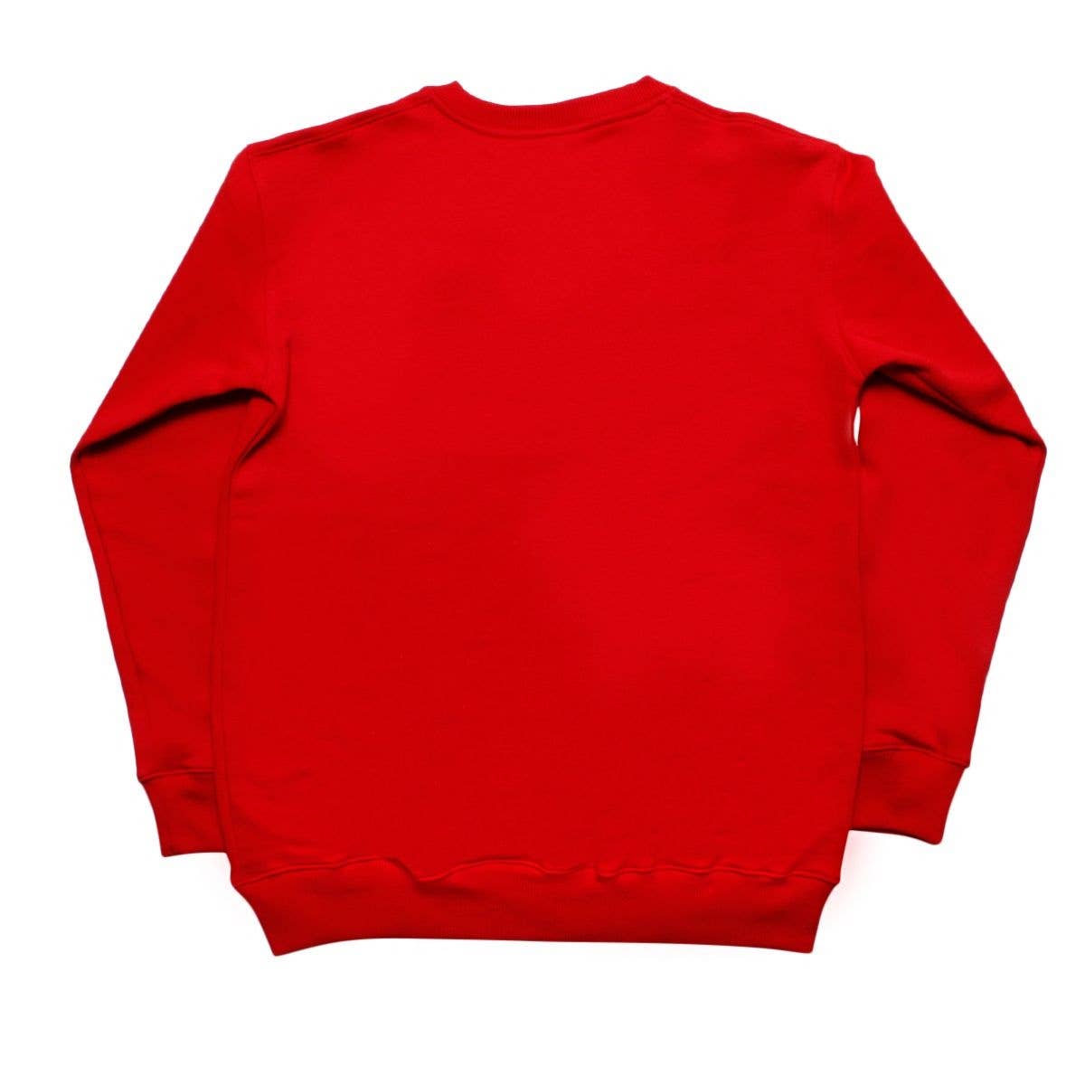 DST Greek Gear M Red Embroidered Crew Sweatshirt