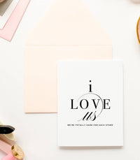 I Love Us, Love Card & Anniversary Greeting Card