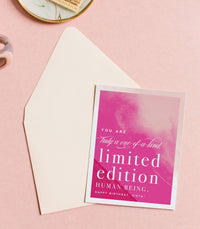Limited Edition Birthday Card - Hot Pink Greeting Card