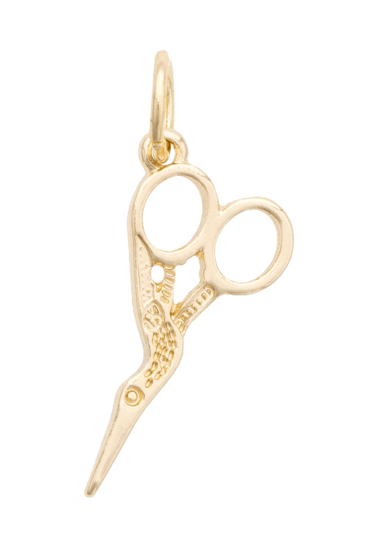 CANVAS STYLE CHARM BAR-Golden Scissors Charm in Shiny Gold