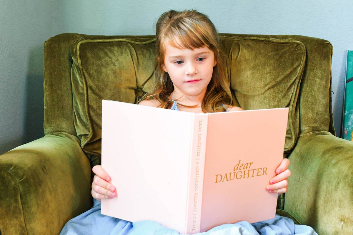 Dear Daughter Childhood Keepsake Book | Mother's Day Gift: Pink