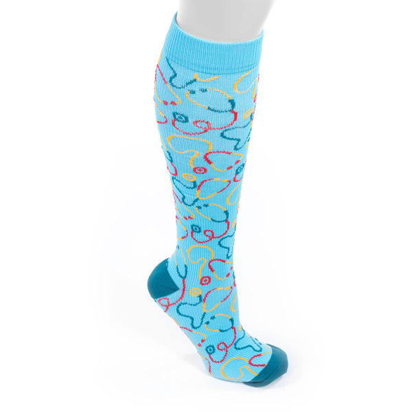 Stethoscope Compression Nurse Socks : Large/X-Large