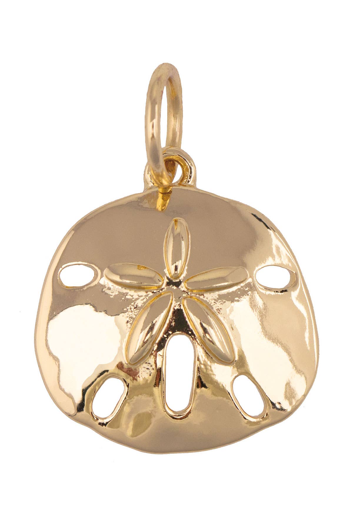 CANVAS STYLE CHARM BAR-Sand Dollar Charm in Shiny Gold