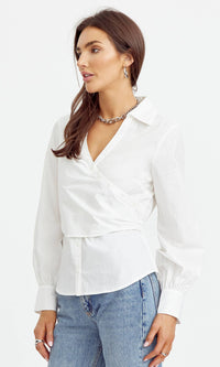 Faith Surplice Shirting:  White